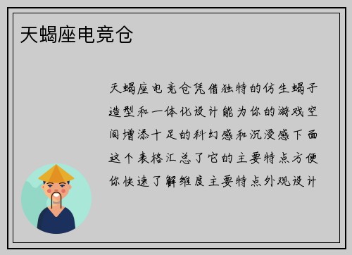 天蝎座电竞仓